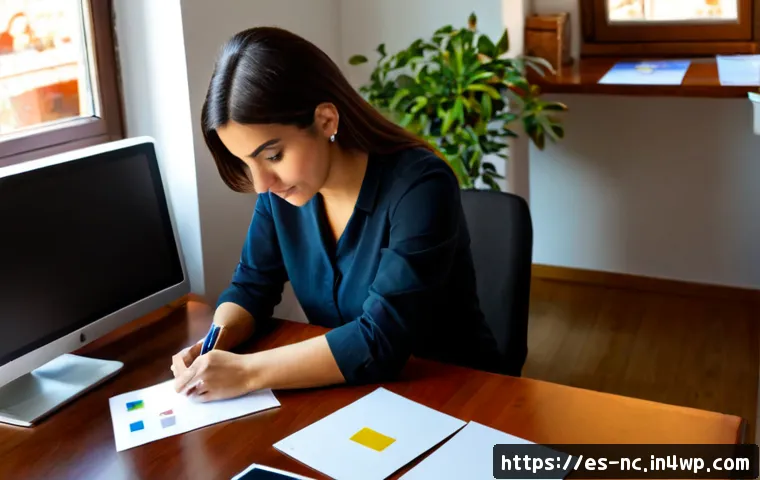 내적 동기를 반영한 경력 목표 설정 - Photorealistic Spanish-speaking professional in a bright home office, thoughtfully arranging blank c...